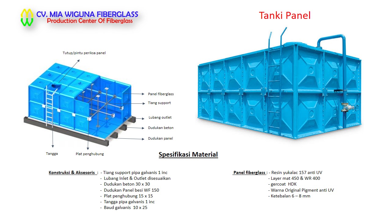 Tangki Panel Murah Jual Produk Fiberglass